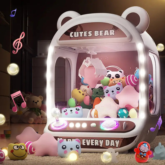 kirfy Unicorn Claw Machine for Youngsters – White Mini Arcade Vending Game with Squishy Toys