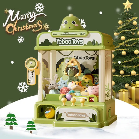 Interactive Green Claw Machine - Tabletop Arcade Game with Sound & Music